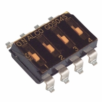 GDS04S04 SWITCH DIP LOW PROFILE 4POS SMD