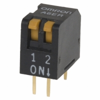 A6ER-2101 SWITCH DIP 2POS SIDE ACT SHRT