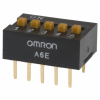 A6E-6101 SWITCH DIP 6POS TOP FLUSH