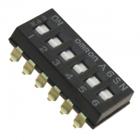 A6SN-6101 SWITCH DIP 6POS FLUSH ACT SMD