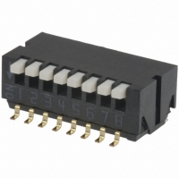 CHP-081TB SWITCH DIP PIANO STYLE 8-POS SMD