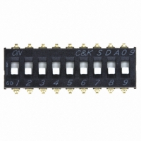 SDA09H1SBD SWITCH DIP TOP SLIDE 9POS SMD