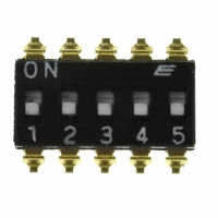 KAJ05LGGT SWITCH DIP LOW PRO 5 POS GOLD