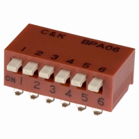 BPA06SK SWITCH DIP SIDE-ACT SMD 6POS