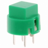 D6C50 F1 LFS SWITCH PB SQUARE GRN MOM NO SPST