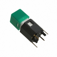 CFPB-1CC-5G9W SWITCH PB GREEN 9MM ILL LED