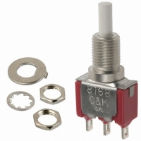 8168SHZQE2 SWITCH PB SPDT PLUNGER SLD LUG