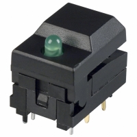 5501MBLKGRN SWITCH PB SPDT MOM BLK W/GRN LED