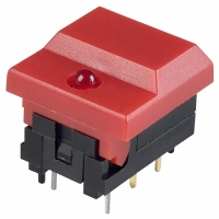 5511MREDRED SWITCH PB SPDT MOM RED W/RED LED