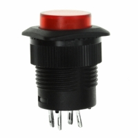 RP3508ABLKREDREDNS SWITCH PB ILLUM RED LED SLD LUG