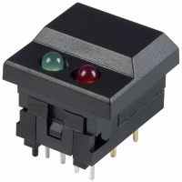 5511MBLKREDGRN SWITCH PB SPDT MOM BLK RD&GN LED