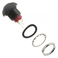 RP8100B2M1CEBLKBLKRED SWITCH PB IP65 ILLM RED THREADED