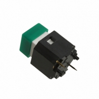 CFPB-1CC-1G2W SWITCH PB GREEN 12MM SQR