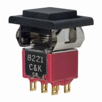 8225J81ZBE22 SWITCH PB DPDT MOM W/CAP .4VA