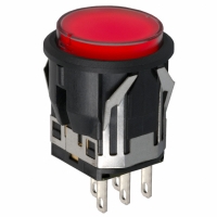 LB15CKW01-5C-JC SWITCH PB ILLUM SPDT MOM RED SLD