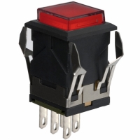 LB16SKW01-5C-JC SWITCH PB ILLUM SPDT ALT RED SLD