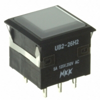 UB226KKW016CF-2B SWITCH PB LP ILL DPDT WHT