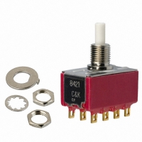 8421SHZGE SWITCH PB 4PDT 1A SOLDER LUG