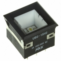 UB215KKW016B SWITCH PB SPDT SQ WHT ILLUM SLD