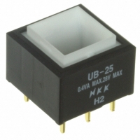 UB25SKG036B SWITCH PB DPDT SQ WHITE ILLUM PC