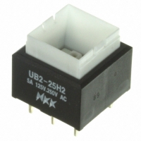 UB225SKW036F SWITCH PB DPDT SQ GREEN ILLUM PC