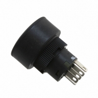 YB215CWCKW01-5C-JS SWITCH PB SPDT BLACK SOLDER RED