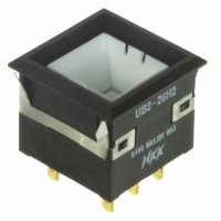 UB226KKG016F SWITCH PB DPDT SQ GRN ILLUM SLD