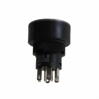 YB226CWCSW01-5C-JS SWITCH PB DPDT SILVER SOLDER RED