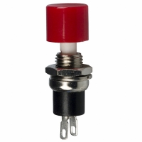 PS1024ALRED SWITCH PB SPST MOM 3A RED CAP