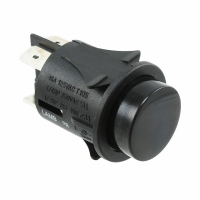 PR14EC1100 SWITCH PB DPST 16A BLK .250