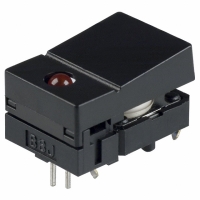 B3J-2100 SWITCH TACT SPST-NO RED LED BLCK