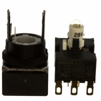 A16L-AWA-24-1 SWITCH PB ILLUM SQR ALT SPDT WHT