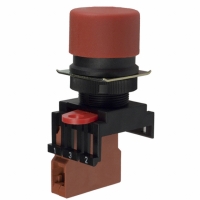 A22-SR-01M SWITCH PB MUSH MOM SPST-NC RED