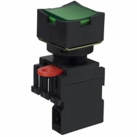 A22L-DG-T1-10M SWITCH PB SQ MOM SPST-NO ILL-GRN