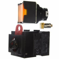 A22L-DY-T2-20A SWITCH PB ILLUM SQR ALT DPST YEL