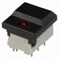 SETL BK RD 7.62 AU EE SW PB SPDT ALT ACT BLK W/RED-LED
