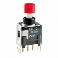 BB15AB-FC SW PB SPDT .4VA STR BRKT RED ESD