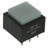 UB15SKW03N-B SW PB SPDT LOPRO SQ WHT CAP PCB