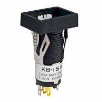 KB15NKG01 SWITCH PB SPDT RECT GOLD SLD LUG