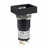 KB15RKG01 SWITCH PB SPDT MOM RECT SLD LUG