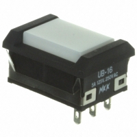 UB16NBKW01N-B SWITCH PB SPDT RECT SLV SLD LUG