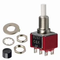 8261SHZQE2 SWITCH PB DPDT PLUNGER SLD LUG