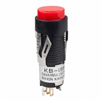 KB15MKG01-CC SWITCH PB SPDT MOM ROUND RED