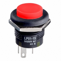 LP0115CCKW015CB SWITCH ILLUM PB SPDT RED LED