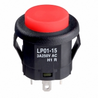 LP0115CMKW015CB SWITCH ILLUM PB SPDT SNAP-IN RED