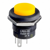 LP0115CCKW015DB SWITCH ILLUM PB SPDT AMBER LED