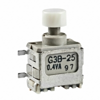 G3B25AH-XB SW PUSHBUTTON DPDT R/A WHITE SMD