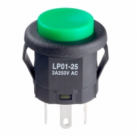 LP0125CMKW01F SWITCH PB DPDT SNAPIN SLV SLD