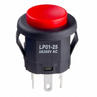 LP0125CMKW01C SWITCH PB DPDT SNAPIN SLV SLD