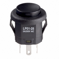 LP0125CMKW01A SWITCH PB DPDT SNAPIN SLV SLD